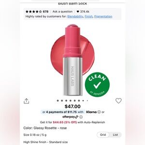 Brand new Haus Labs By Lady Gaga Blush Stick - Glassy Rosette full size